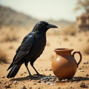 The Crow and the Pitcher