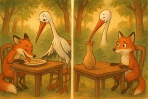 The Fox and the Stork – A Bedtime Story About Kindness and Fairness
